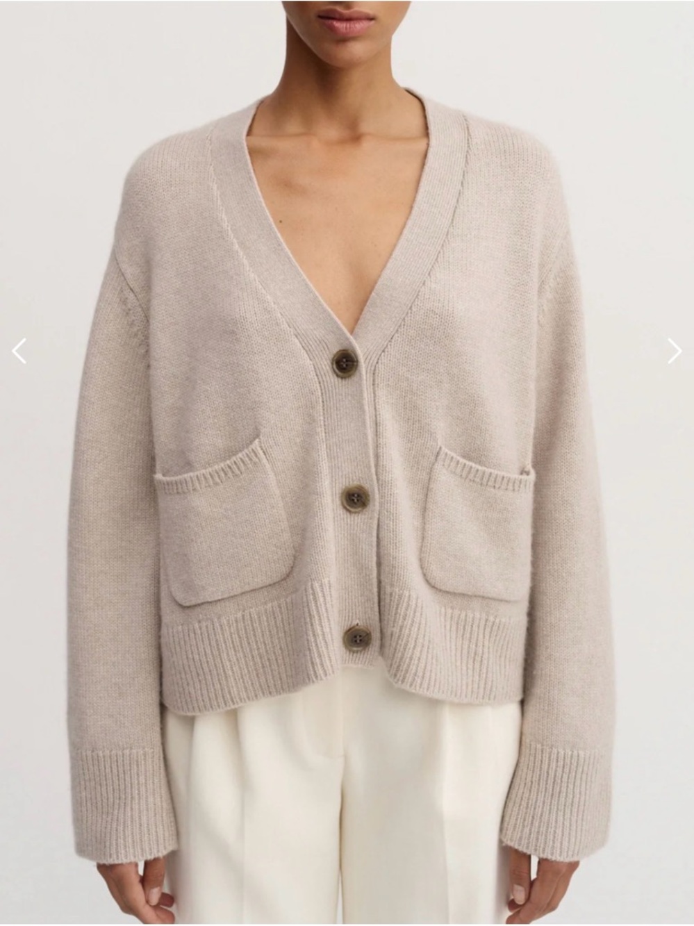 💫Almada 💫The label • Beja Cardigan • Taupe • XS • Oversized